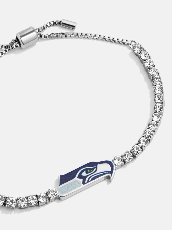 Seattle Seahawks NFL Silver Tennis Bracelet - Seattle Seahawks