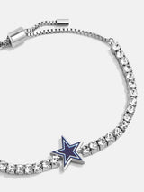 BaubleBar Dallas Cowboys NFL Silver Tennis Bracelet - Dallas Cowboys - NFL pull-tie bracelet