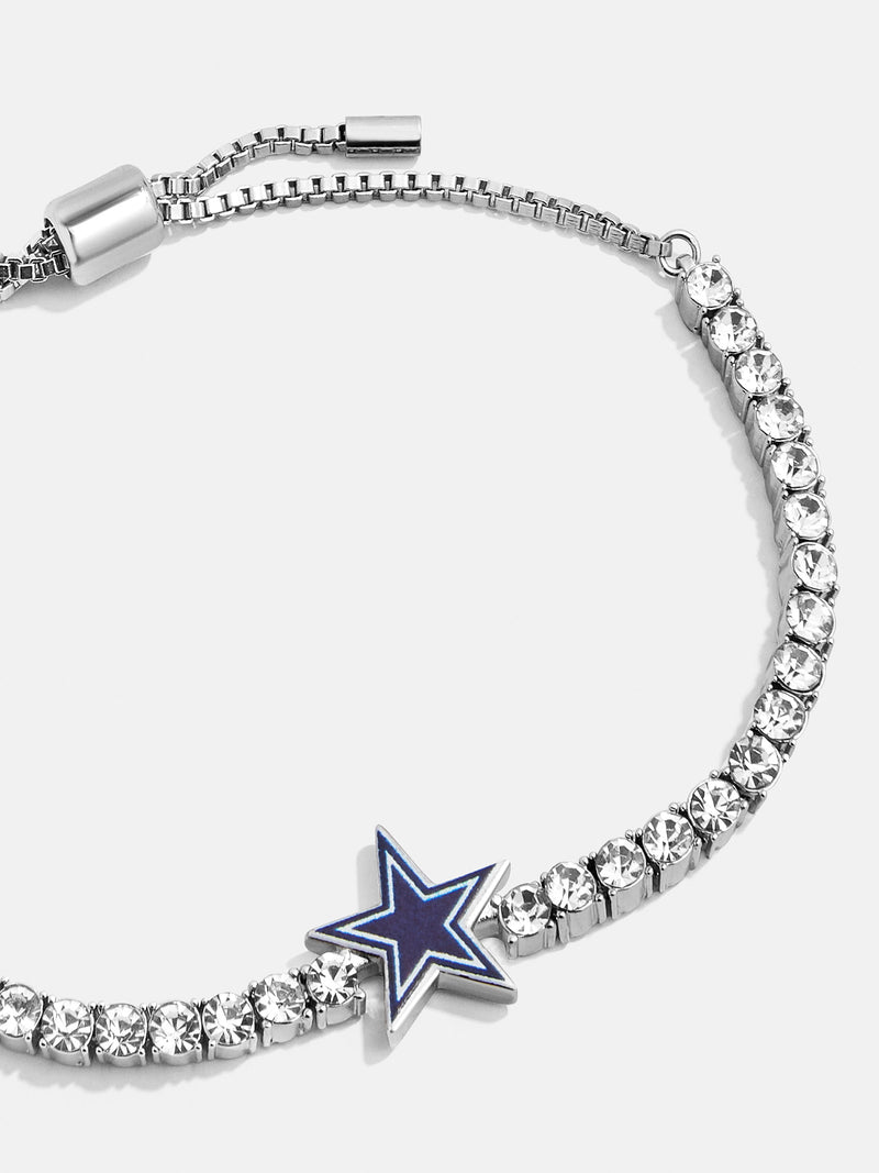 BaubleBar Dallas Cowboys NFL Silver Tennis Bracelet - Dallas Cowboys - NFL pull-tie bracelet