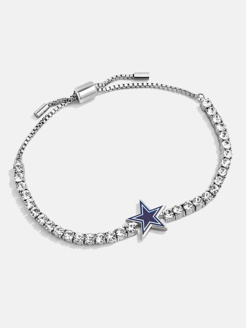 BaubleBar Dallas Cowboys NFL Silver Tennis Bracelet - Dallas Cowboys - NFL pull-tie bracelet