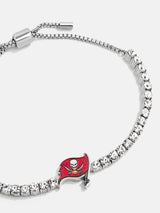 BaubleBar Tampa Bay Buccaneers NFL Silver Tennis Bracelet - Tampa Bay Buccaneers - NFL pull-tie bracelet