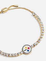 BaubleBar Pittsburgh Steelers NFL Gold Tennis Bracelet - Pittsburgh Steelers - NFL pull-tie bracelet