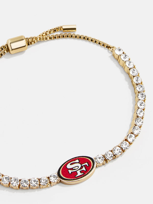 San Francisco 49ers NFL Gold Tennis Bracelet - San Francisco 49ers