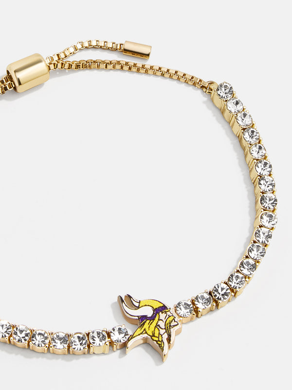 Minnesota Vikings NFL Gold Tennis Bracelet - Minnesota Vikings