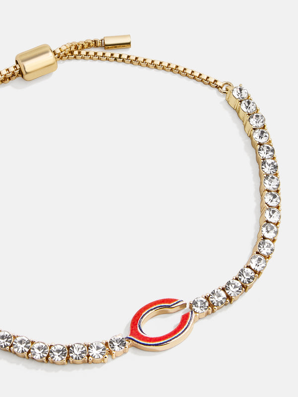 Chicago Bears NFL Gold Tennis Bracelet - Chicago Bears