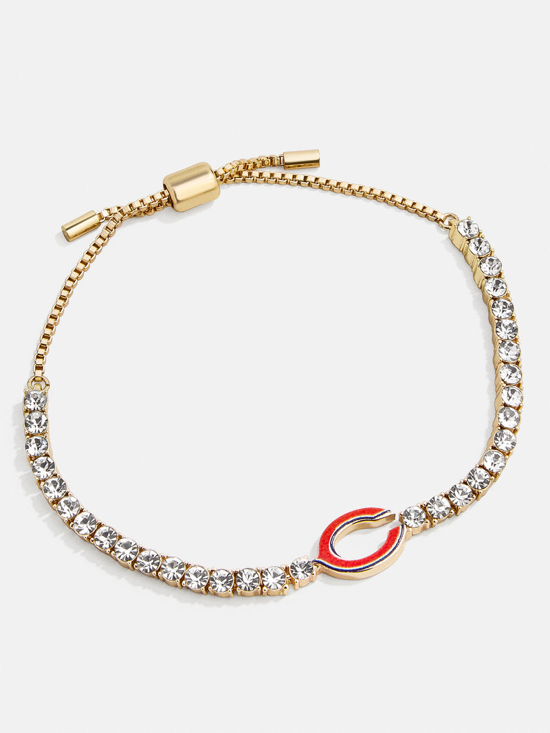 BaubleBar Chicago Bears NFL Gold Tennis Bracelet - Chicago Bears - NFL pull-tie bracelet