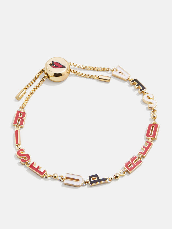 Arizona Cardinals NFL Gold Slogan Bracelet - Arizona Cardinals