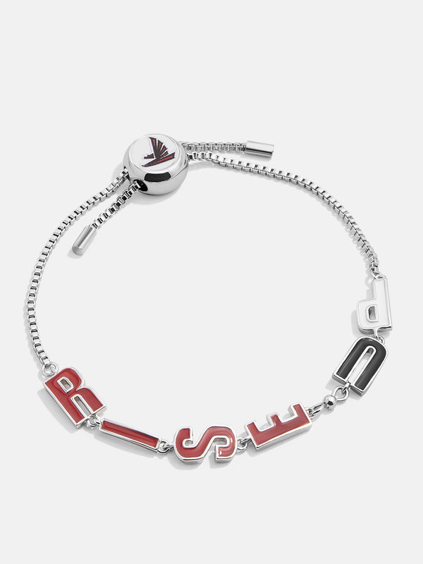 Atlanta Falcons NFL Silver Slogan Bracelet - Atlanta Falcons