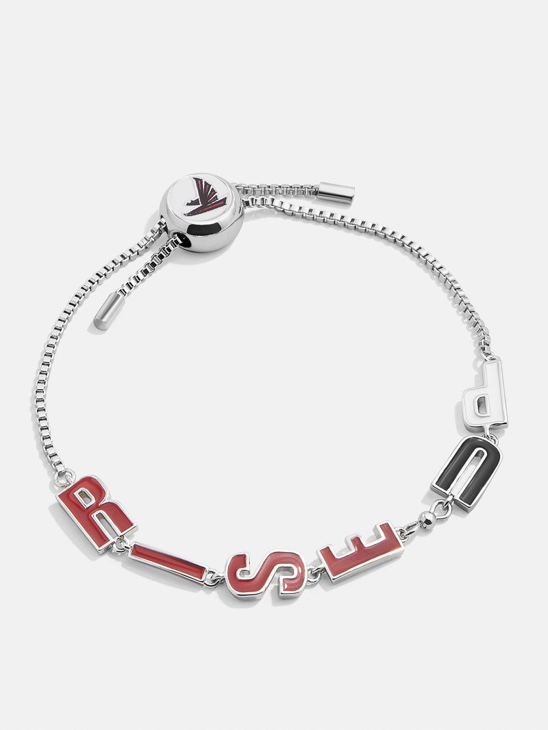 BaubleBar Atlanta Falcons NFL Silver Slogan Bracelet - Atlanta Falcons - 
    NFL bracelet
  
