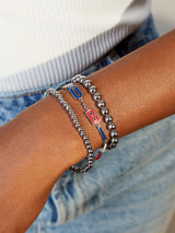 BaubleBar Buffalo Bills NFL Silver Slogan Bracelet - Buffalo Bills - NFL pull-tie bracelet