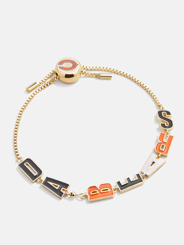 Chicago Bears NFL Gold Slogan Bracelet - Chicago Bears