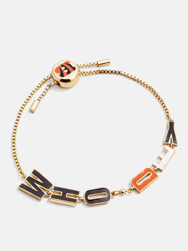 Cincinnati Bengals NFL Gold Slogan Bracelet  - Cincinnati Bengals - Gold