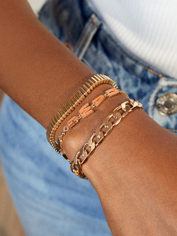 Cleveland Browns NFL Gold Slogan Bracelet - Cleveland Browns