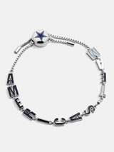 BaubleBar Dallas Cowboys NFL Silver Slogan Bracelet - Dallas Cowboys - NFL pull-tie bracelet