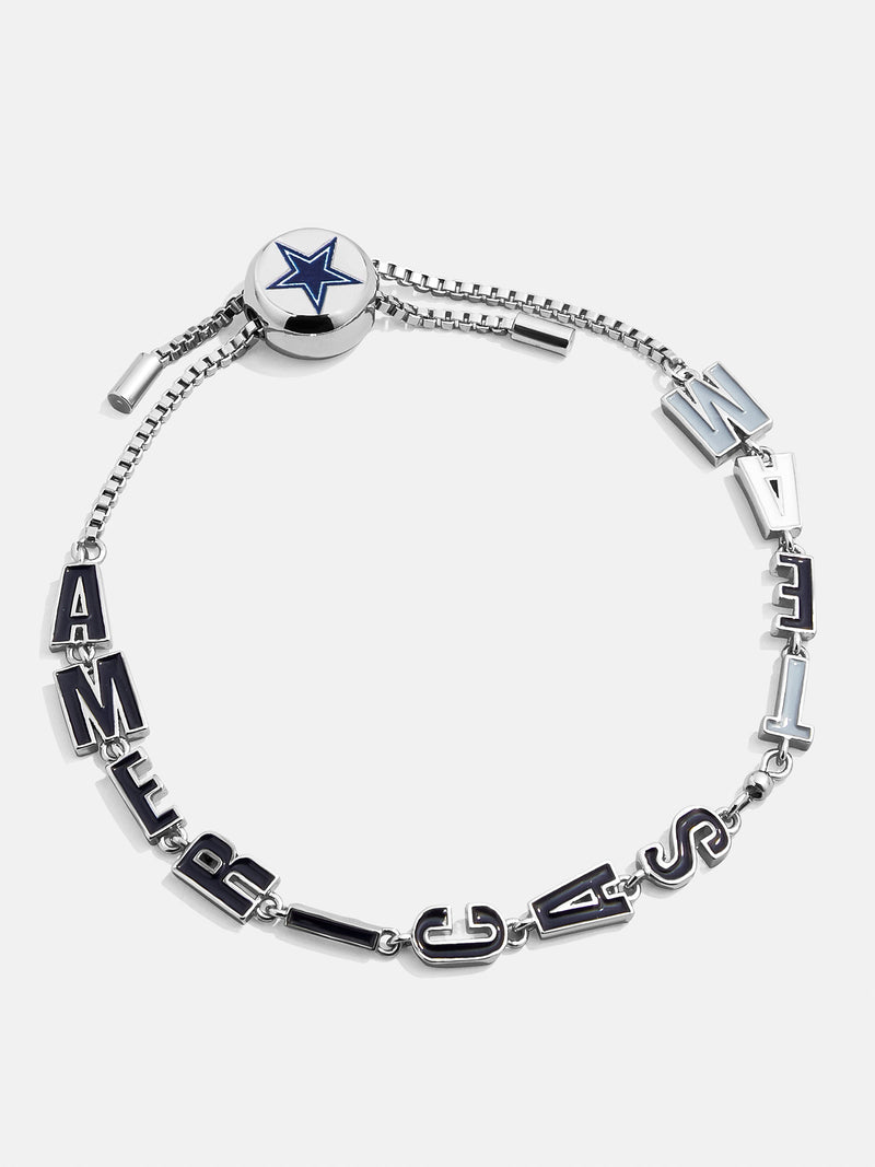 BaubleBar Dallas Cowboys NFL Silver Slogan Bracelet - Dallas Cowboys - 
    NFL bracelet
  
