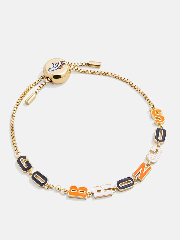 Denver Broncos NFL Gold Slogan Bracelet - Denver Broncos