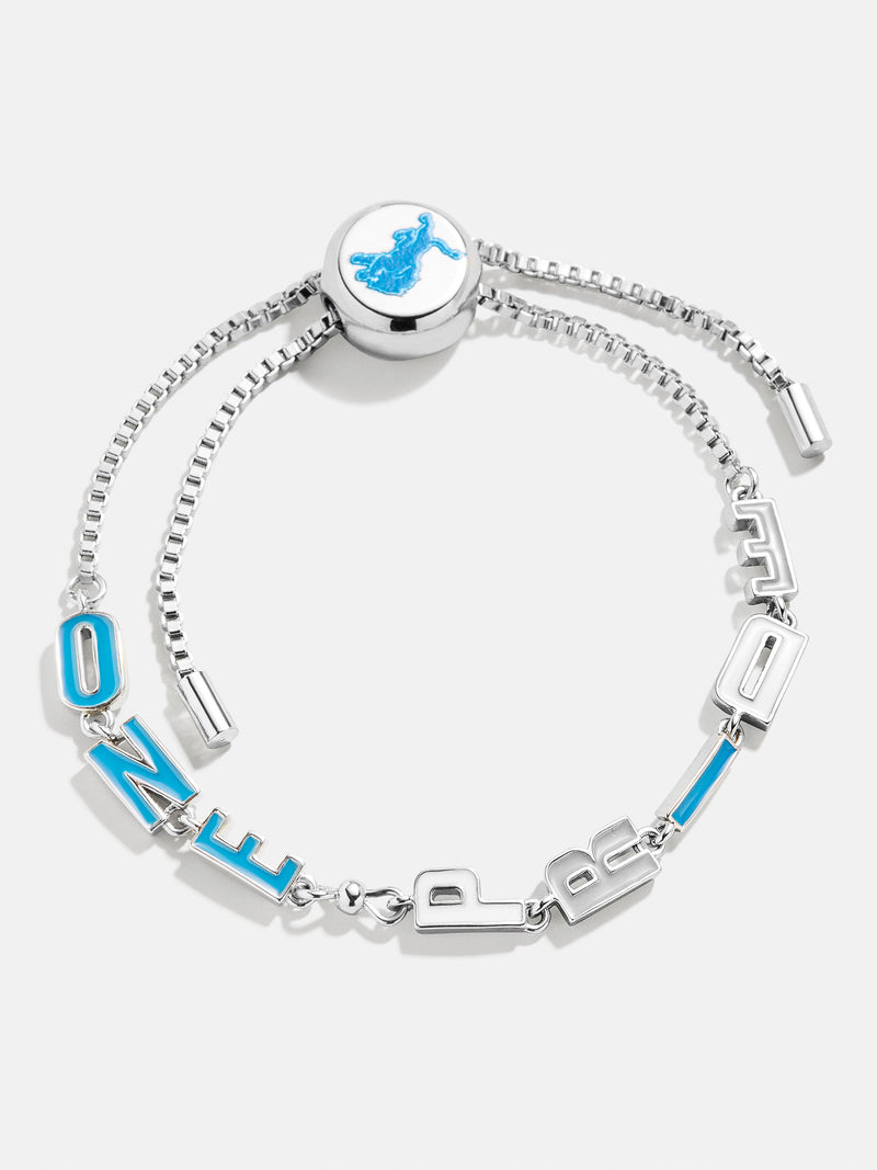 BaubleBar Detroit Lions NFL Silver Slogan Bracelet - Detroit Lions - NFL pull-tie bracelet