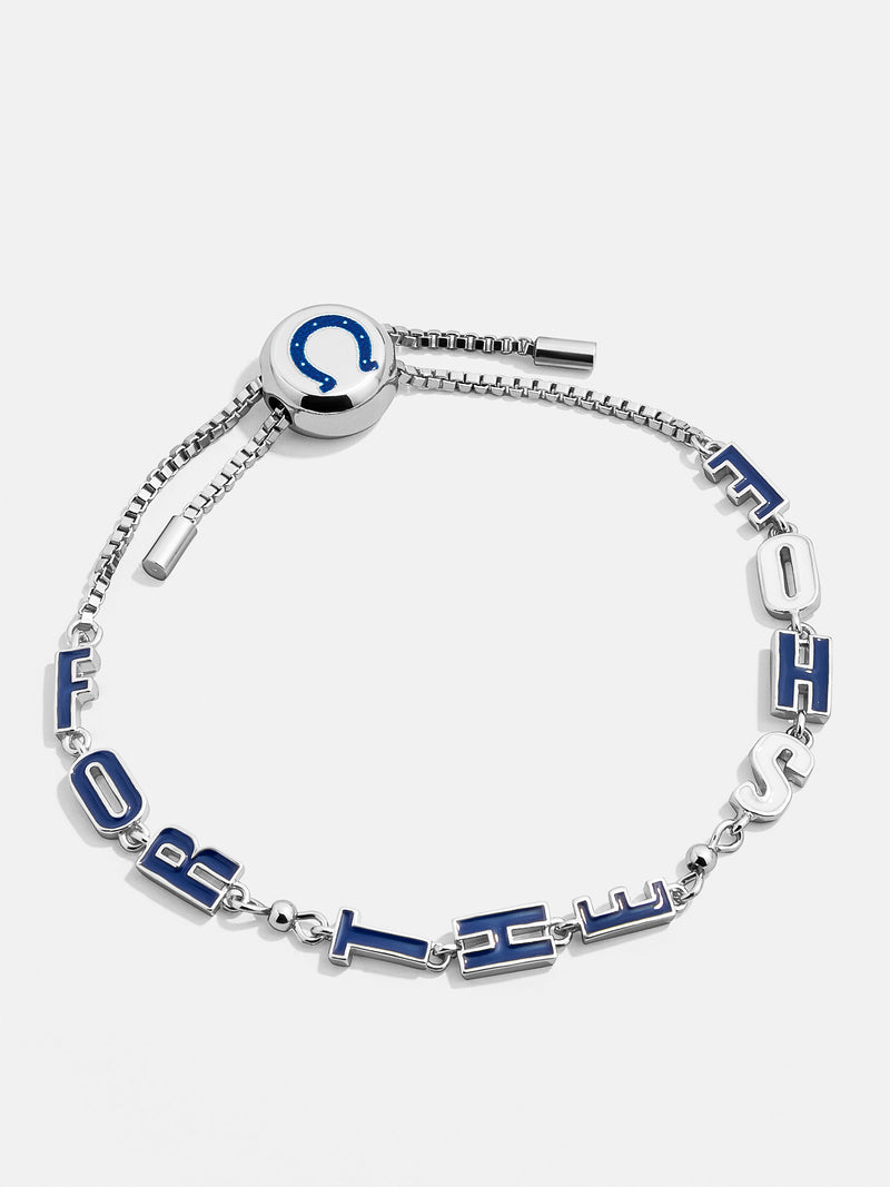 BaubleBar Indianapolis Colts NFL Silver Slogan Bracelet - Indianapolis Colts - 
    NFL bracelet
  
