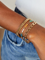 BaubleBar Miami Dolphins NFL Gold Slogan Bracelet - Miami Dolphins - NFL pull-tie bracelet