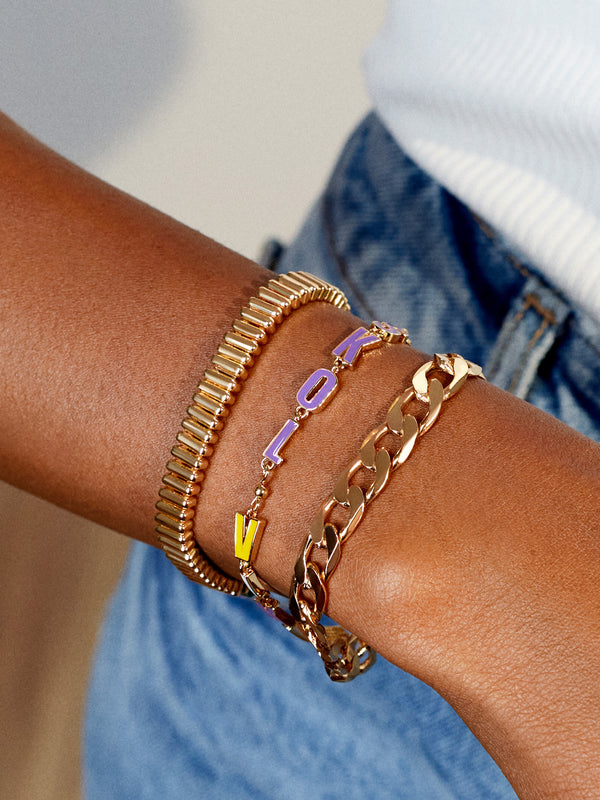 Minnesota Vikings NFL Gold Slogan Bracelet - Minnesota Vikings - Gold