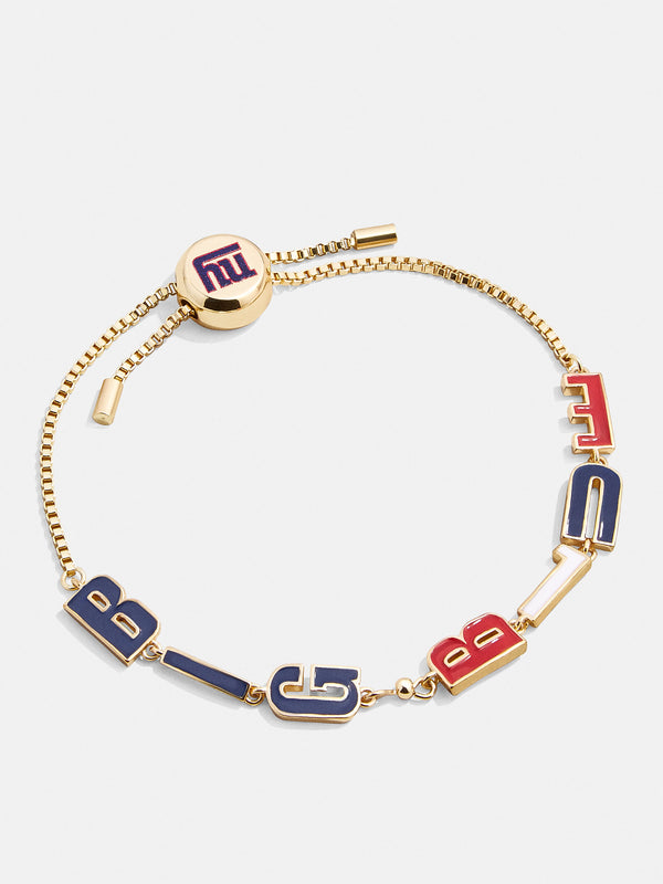 New York Giants NFL Gold Slogan Bracelet - New York Giants