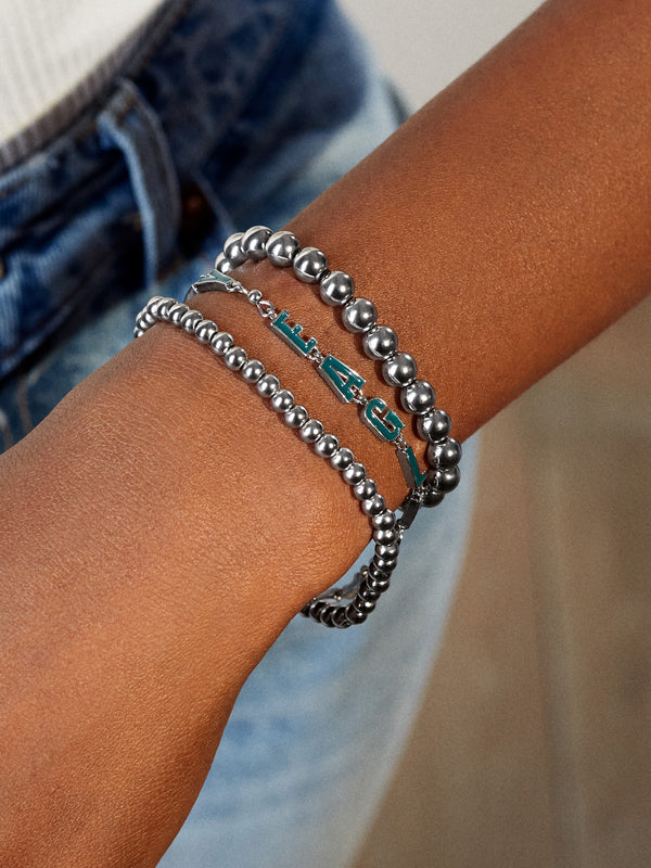 Philadelphia Eagles NFL Silver Slogan Bracelet - Philadelphia Eagles