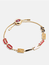 BaubleBar San Francisco 49ers NFL Gold Slogan Bracelet - San Francisco 49ers - NFL pull-tie bracelet