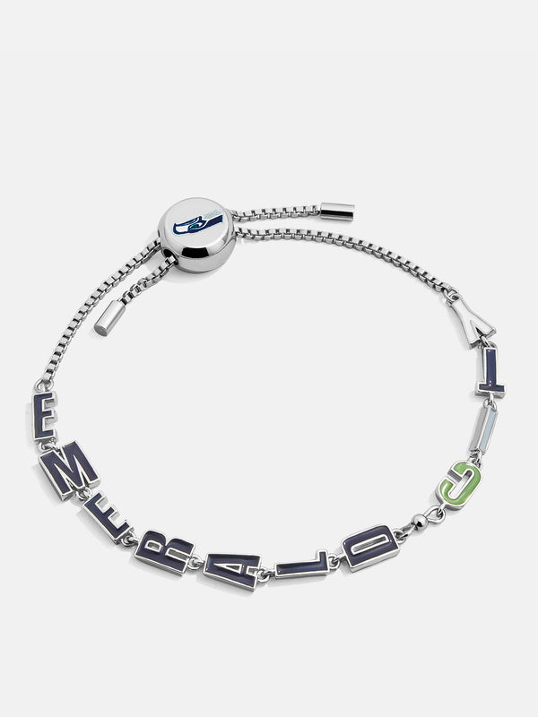 Seattle Seahawks NFL Silver Slogan Bracelet - Seattle Seahawks