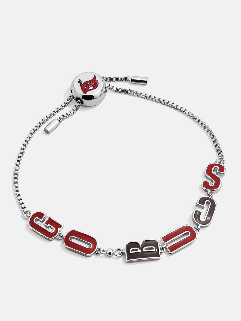 BaubleBar Tampa Bay Buccaneers NFL Silver Slogan Bracelet - Tampa Bay Buccaneers - Cyber Monday Ends Tonight: Enjoy 30% Off​