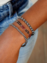 BaubleBar Tampa Bay Buccaneers NFL Silver Slogan Bracelet - Tampa Bay Buccaneers - Cyber Monday Ends Tonight: Enjoy 30% Off​