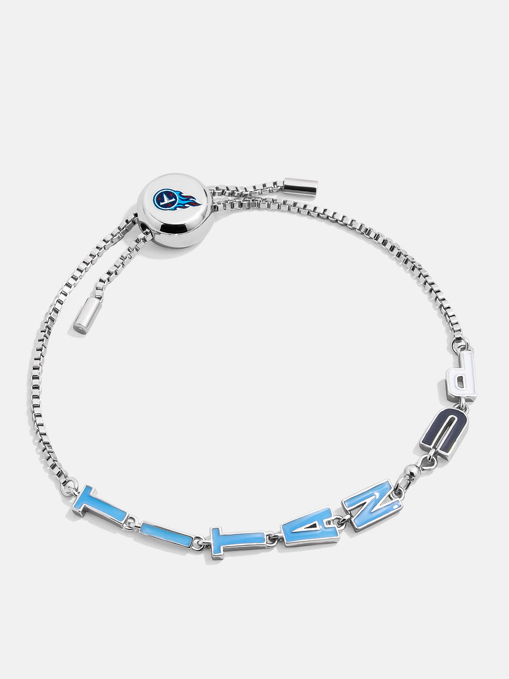 Tennessee Titans NFL Silver Slogan Bracelet - Tennessee Titans – NFL  pull-tie bracelet – BaubleBar