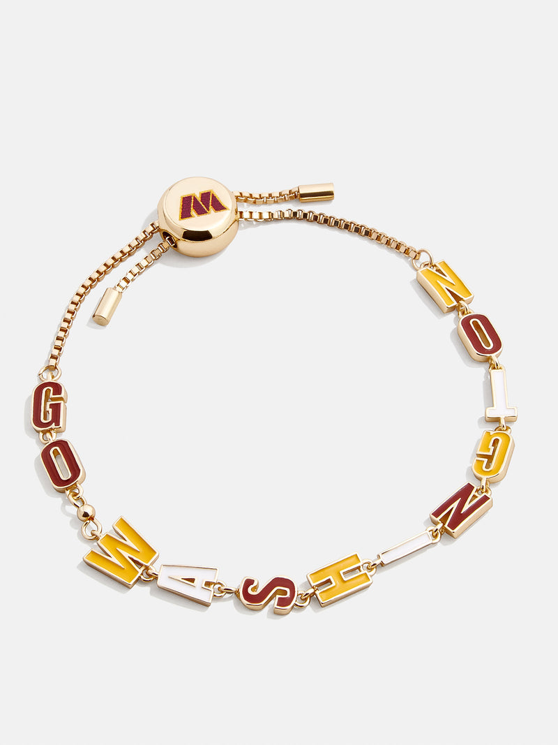 BaubleBar Washington Commanders NFL Gold Slogan Bracelet - Washington Commanders - Get Gifting: Enjoy 20% Off​