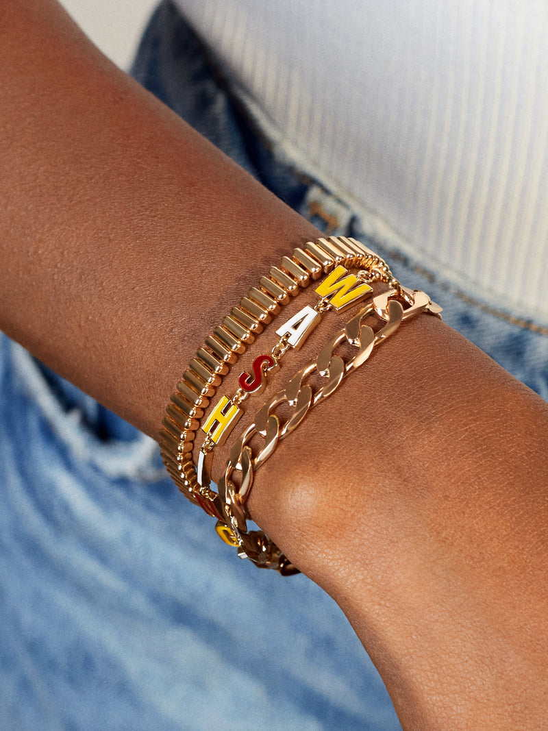 BaubleBar Washington Commanders NFL Gold Slogan Bracelet - Washington Commanders - Get Gifting: Enjoy 20% Off​