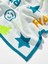 BaubleBar Wild Child Kids' Custom Blanket - Green/Blue - Custom, machine washable blanket
