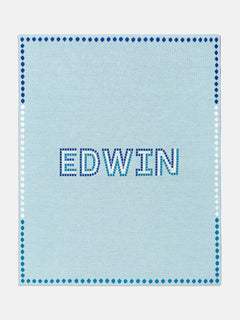 Spell It Out Custom Blanket - Denim Blue/Stone