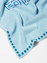 BaubleBar Baby Steps Kids' Custom Blanket - Light Blue/Navy - Get Gifting: Enjoy 20% Off​