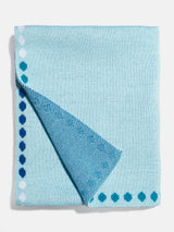 BaubleBar Baby Steps Kids' Custom Blanket - Light Blue/Navy - 
    Custom, machine washable blanket
  
