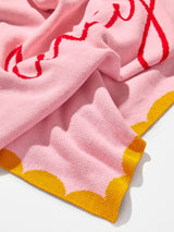 BaubleBar Subtly Scalloped Custom Blanket - Pink/Orange - 
    Custom, machine washable blanket
  
