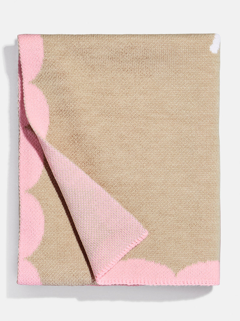 BaubleBar Subtly Scalloped Kids' Custom Blanket - Tan/Pink - 
    Custom, machine washable blanket
  
