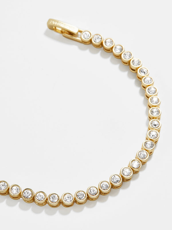 Amalie Tennis Bracelet - Clear/Gold