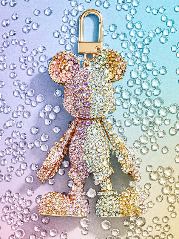 Mickey Mouse Disney Bag Charm - Rainbow Ombre