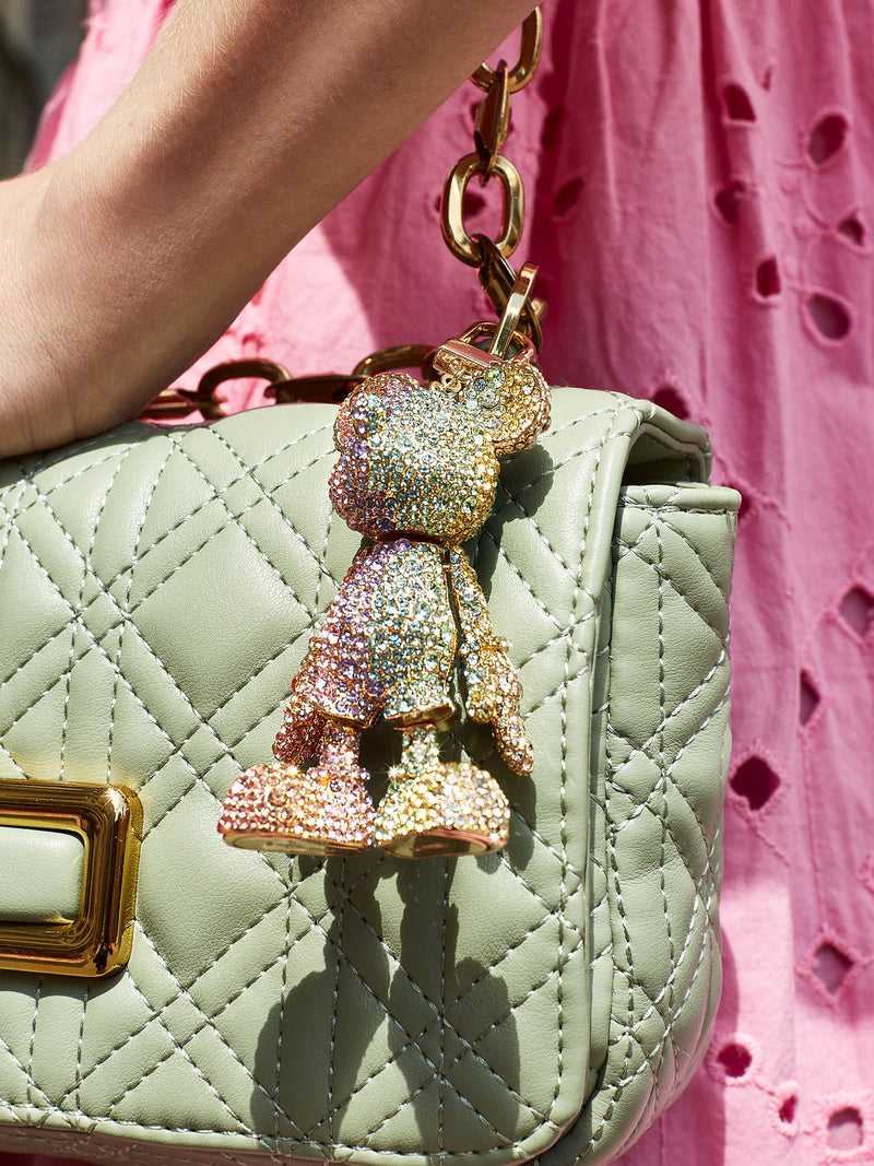 Rainbow bag charm clearance