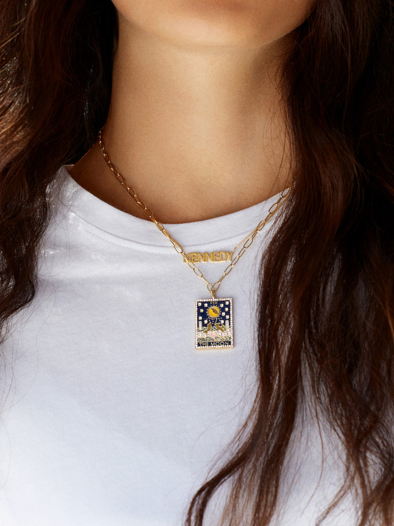 BaubleBar Tarot Card Necklace - The Moon - Tarot card pendant necklace