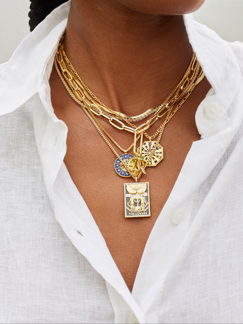 BaubleBar Tarot Card Necklace - The Lovers - Tarot card pendant necklace