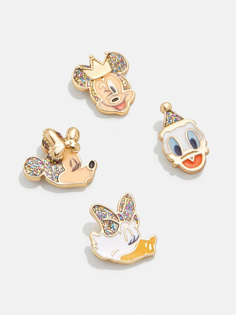BaubleBar Disney Birthday Party Earring Set - Gold - Mickey Mouse, Minnie Mouse, Daisy Duck, and Donald Duck stud earrings