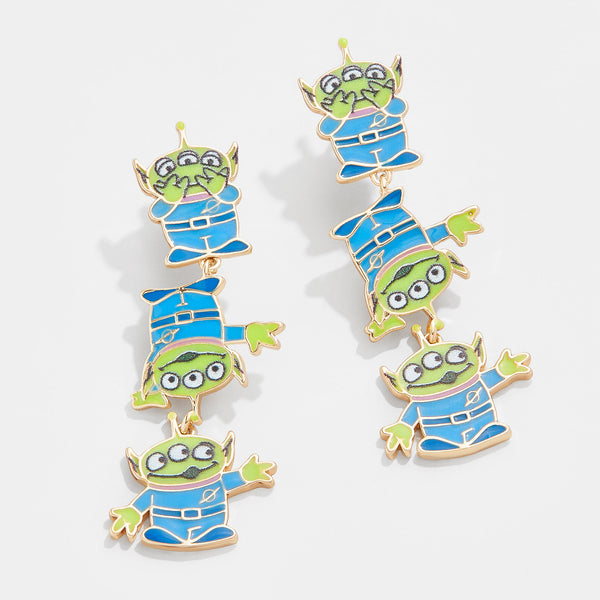 BaubleBar Toy Story Disney Pixar Alien Earrings Blue Green