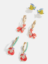 BaubleBar The Little Mermaid Disney Princess Earring Set - Red - Three pairs of Disney Princess earrings