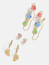 BaubleBar Sleeping Beauty Disney Princess Earring Set - Three pairs of Disney Princess earrings