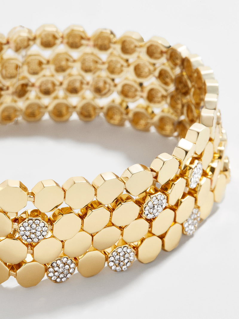BaubleBar Rivera Bracelet - Large - 
    Gold beaded bracelet
  
