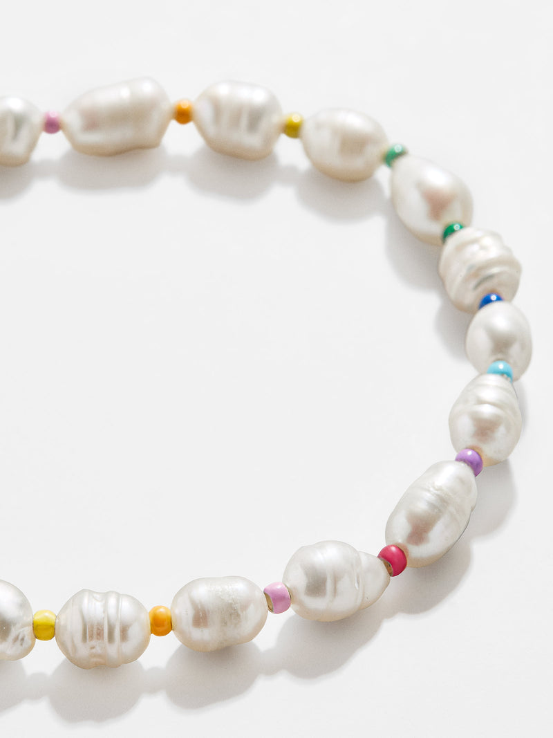 BaubleBar Emily Bracelet - White - 
    Pearl and multicolored bead bracelet
  
